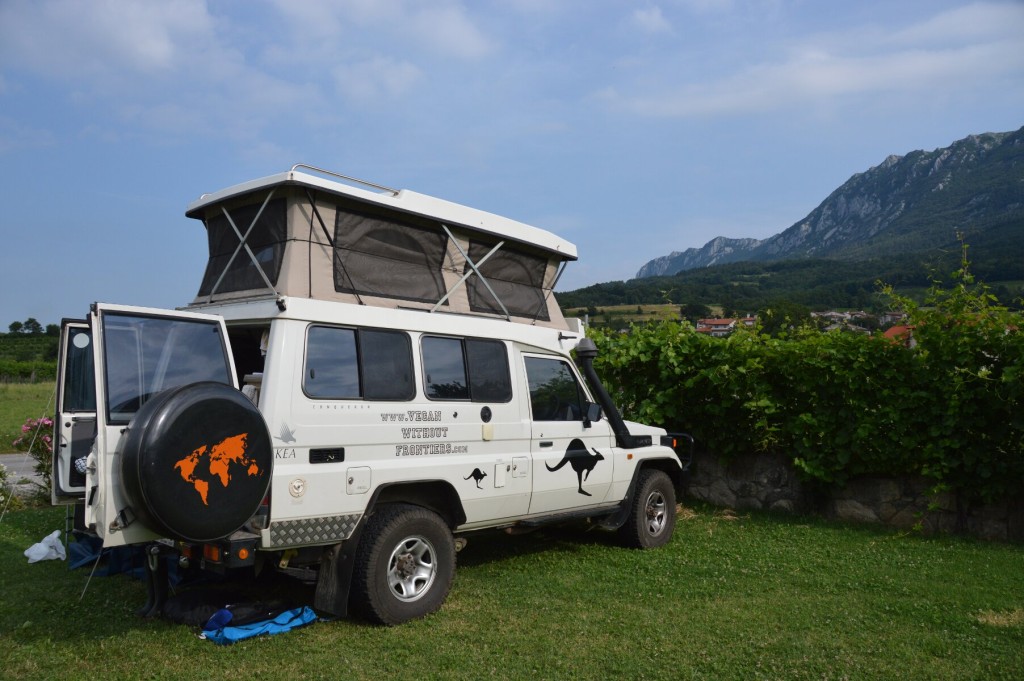 Troopy relaxing after a hard day on the road.