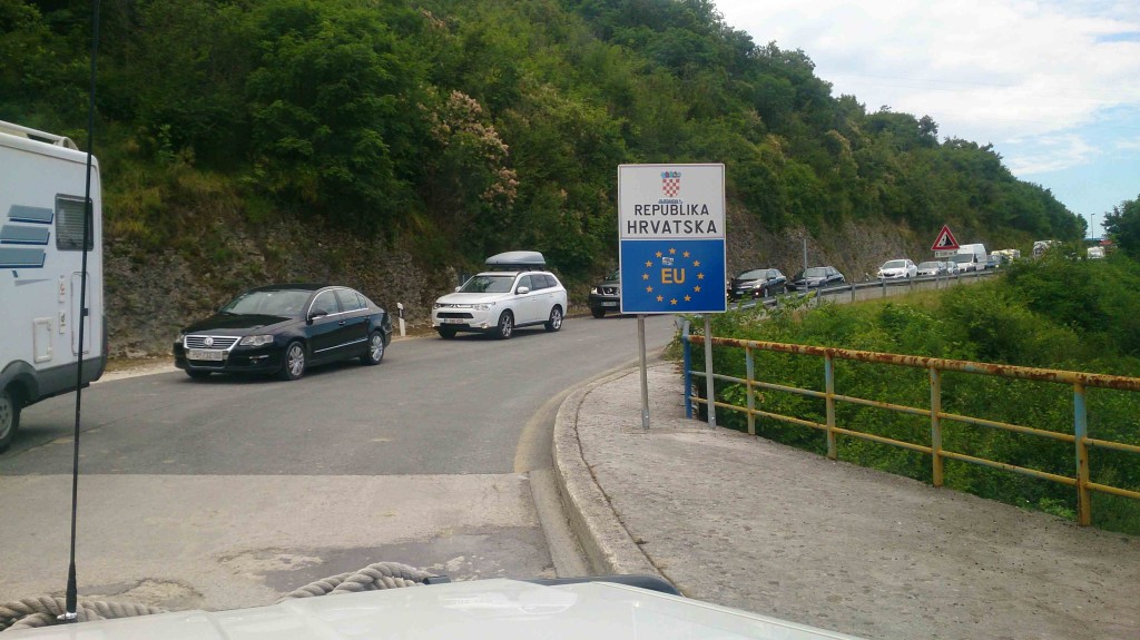 Crossing the border into Croatia!