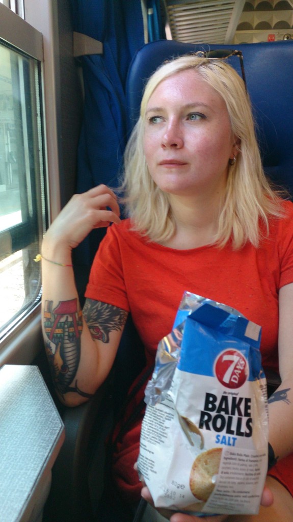 One of our many snacks, on a train to Florence