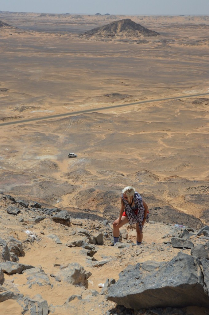 Climbing up a small mountain in the Black Desert was excruciatingly hot and difficult 