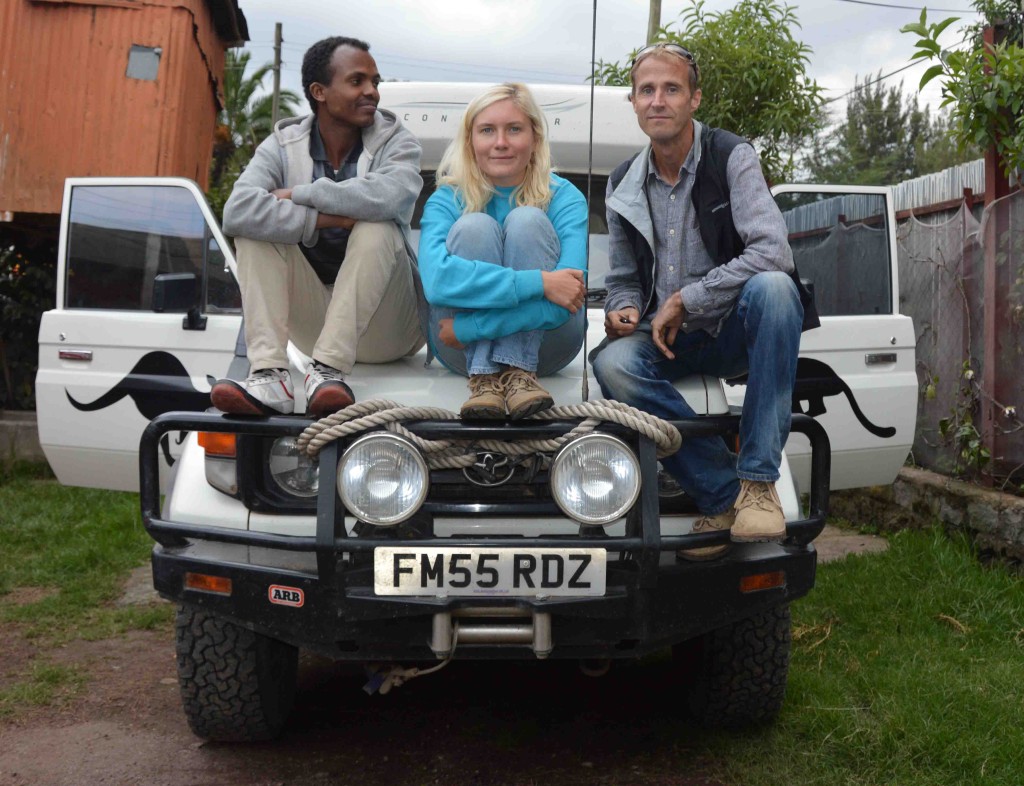 Mesfin, Katana and Jonathan on Troopy