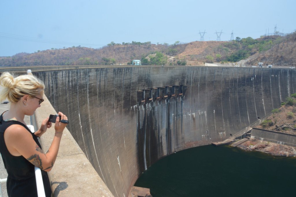 The Lake Kariba dam on the Zimbabwe side