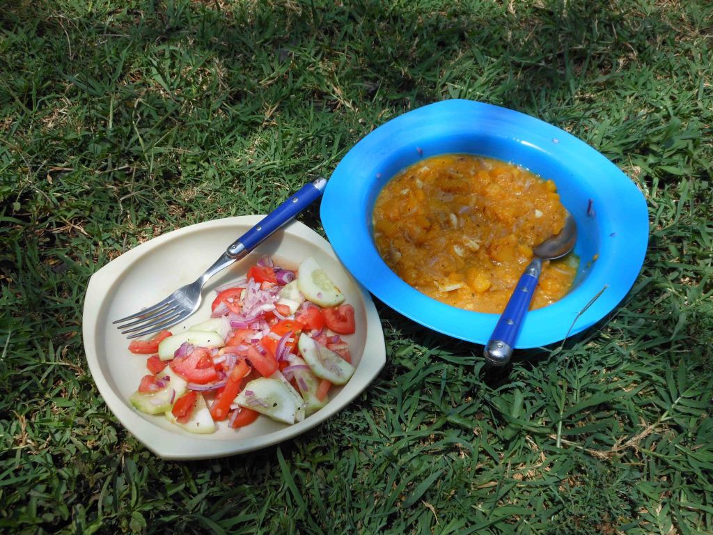 Squash soup and salad in Nairobi