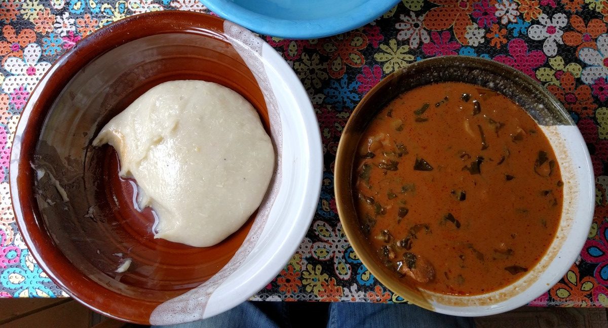 Fufu and Groundnut Soup -Very Filling!