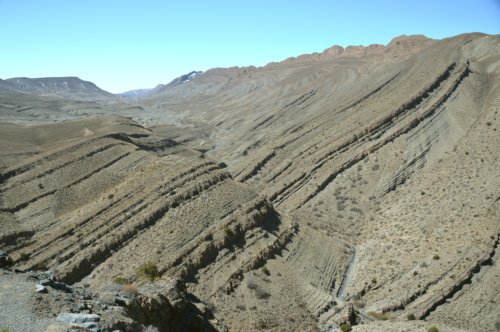 The high, dry folds of the Atlas Mountains.
