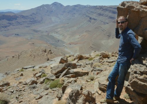 On top of the world, with the 'I'm not a soft-touch tourist' beard.